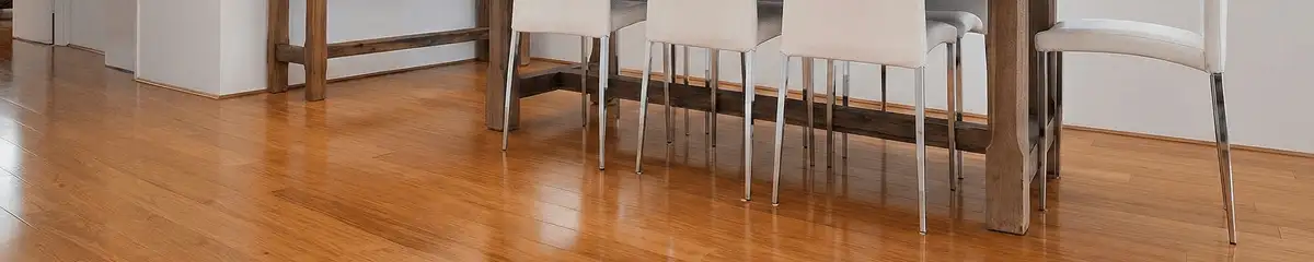 Professionally installed and refinished bamboo flooring in a residential home, showcasing smooth finish and natural wood tones in Detroit, MI