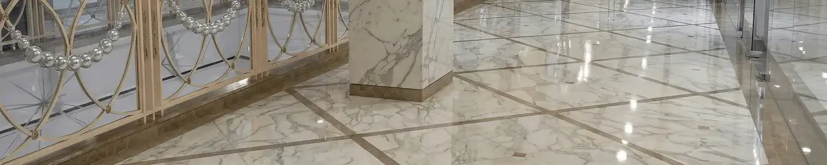 Beautiful marble floor professionally installed in Detroit, MI